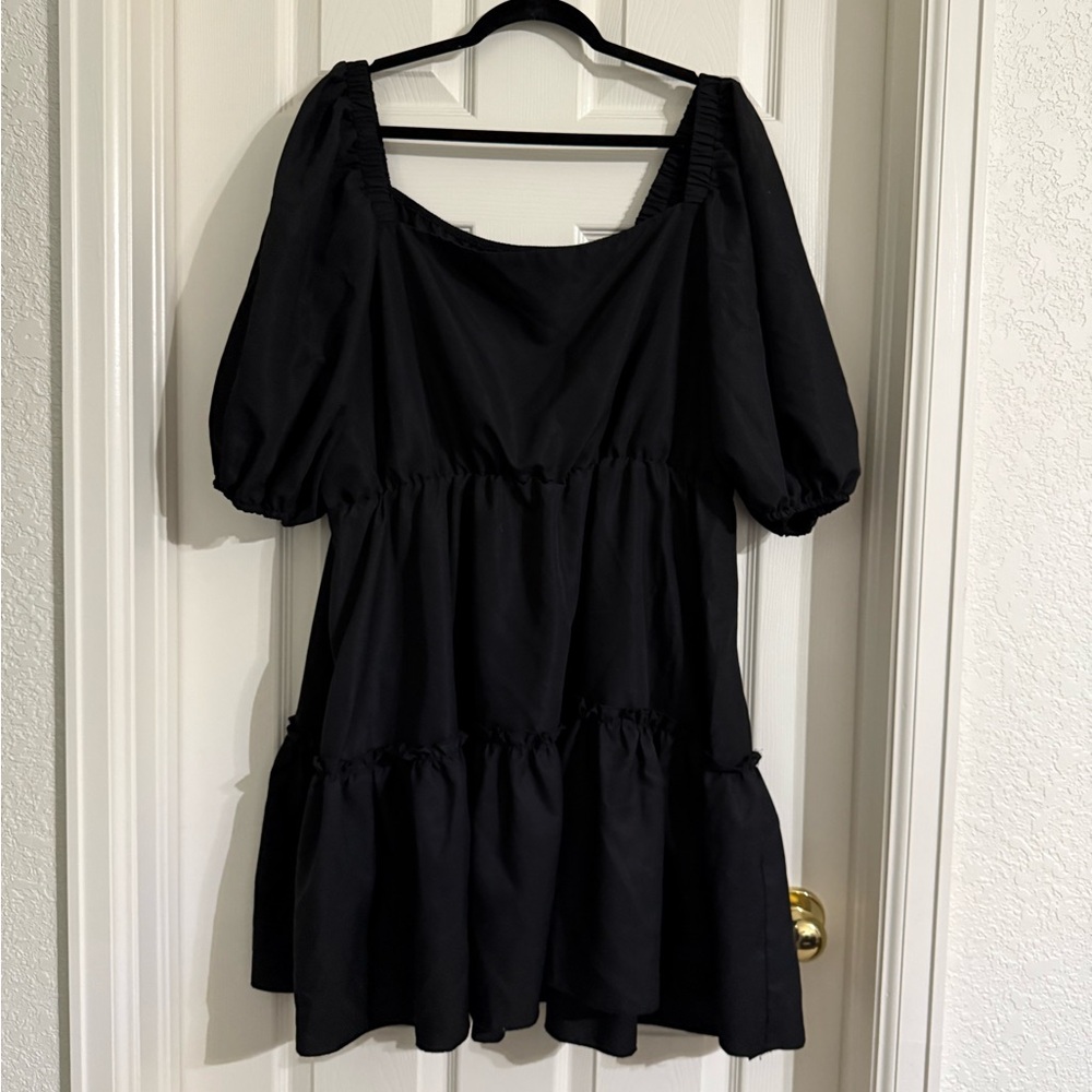 Boohoo Elegant Black Off-Shoulder Dress